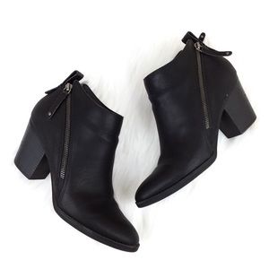 DV by Dolce Vita Black Leather Ankle Booties Sz 10